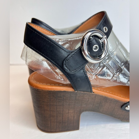 Nine West Womens Jayce 3 Platform Sandals Black Brown 2.75” Block Heel Sz 8.5M - Picture 5 of 12